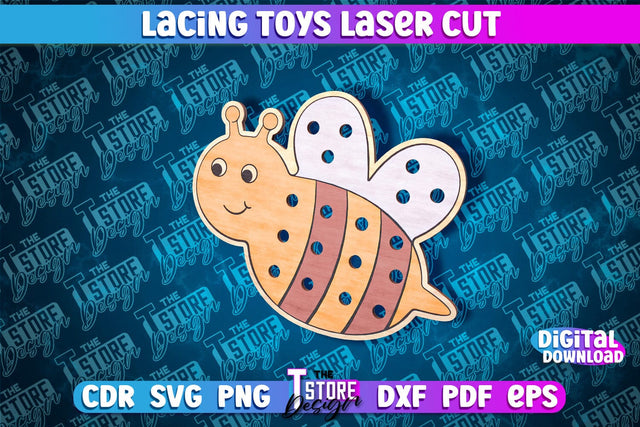 Lacing Toys Laser Cut | Toys Laser Cut Design | CNC Files SVG The T Store Design 