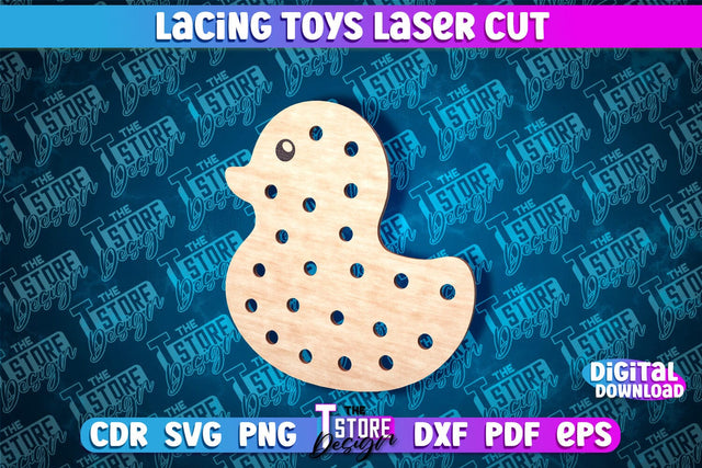 Lacing Toys Laser Cut | Toys Laser Cut Design | CNC Files SVG The T Store Design 