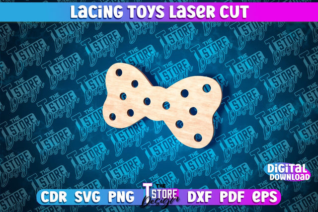 Lacing Toys Laser Cut | Toys Laser Cut Design | CNC Files SVG The T Store Design 