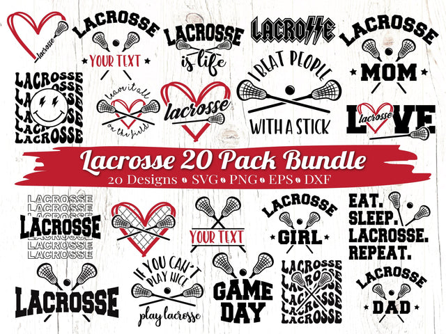 Lacrosse Bundle SVG Caffeinated SVGs 