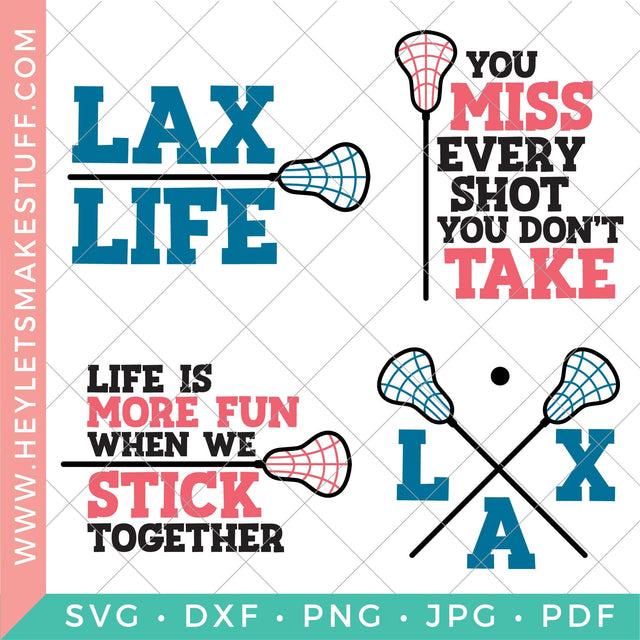 Lacrosse Bundle SVG Hey Let's Make Stuff 