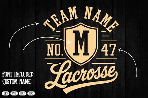 Lacrosse Design Svg, Team Name, Player Number, Monogram Svg, Custom Lacrosse SVG DesignDestine 