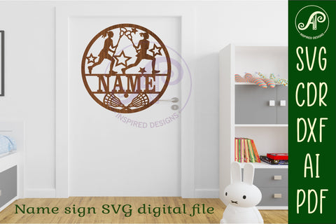 Lacrosse female name sign svg laser SVG APInspireddesigns 
