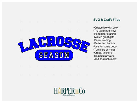 Lacrosse Season Laser SVG EPS CUT File SVG HarperNCo 