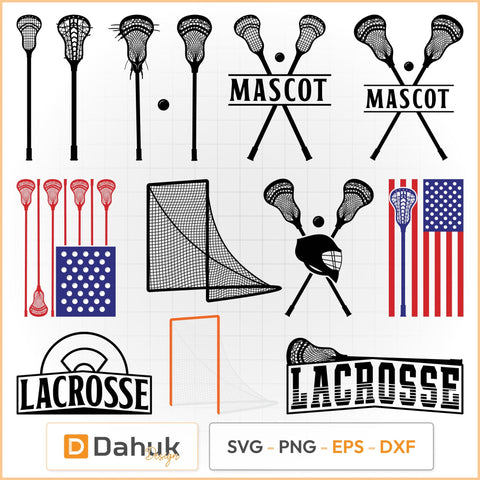 Lacrosse SVG Bundle Cut File Lacrosse Logo Template SVG Bundle SVG dahukdesign 