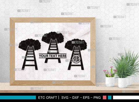 Ladder clouds Monogram, Ladder Clouds Silhouette, Ladder Clouds SVG, Ladder Svg, Step Svg, Staircase Clouds Svg, Stairway Clouds Svg, SB00502 SVG ETC Craft 