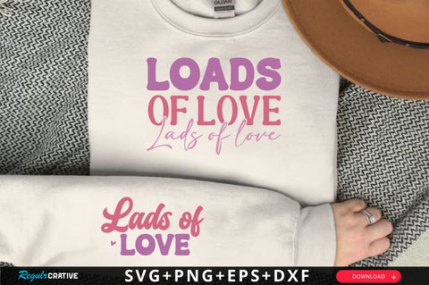 Lads of love SVG Design, Valentine's Day Sleeve SVG SVG Regulrcrative 