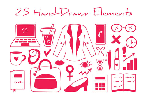 Lady Boss Doodles PNG Clipart Sublimation Rin Green 