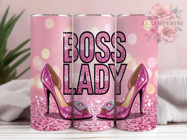 Lady Boss Glam Glitter Empowered Tumbler, Glam Glitter Tumbler, Girl Boss Sublimation, Sparkly Boss Babe Wrap, Empowered Woman Tumbler, Boss Lady Design, Feminine Glitter Tumbler Sublimation Li Zamperini 