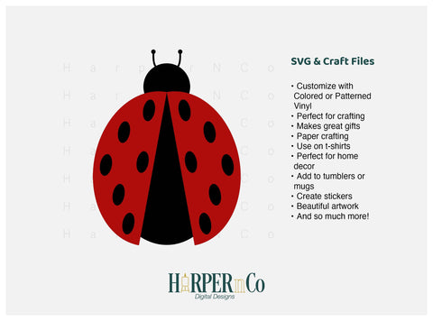 Ladybug C SVG PNG Cut EPS File SVG HarperNCo 