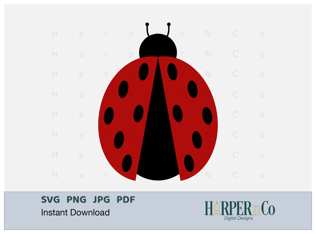 Ladybug C SVG PNG Cut EPS File SVG HarperNCo 