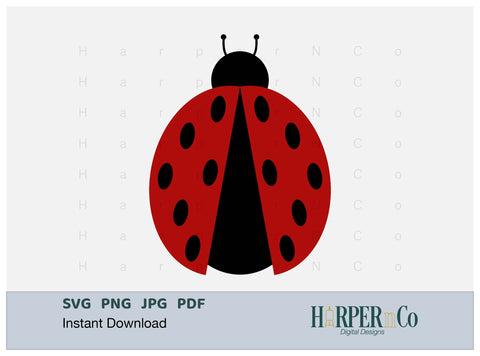 Ladybug C SVG PNG Cut EPS File SVG HarperNCo 