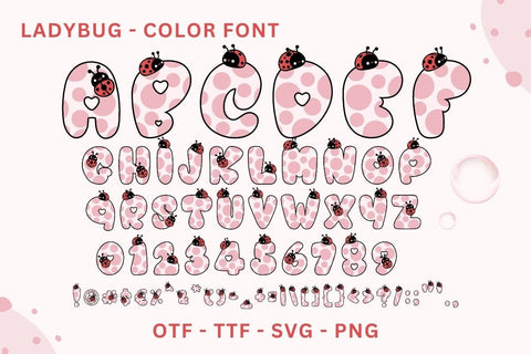 Ladybug - Color Font Font AnningArts Design 