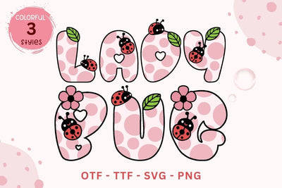 Ladybug - Color Font Font AnningArts Design 