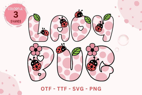 Ladybug - Color Font Font AnningArts Design 