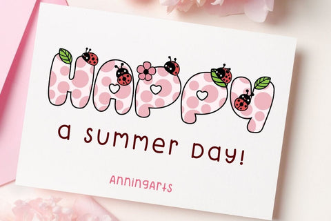 Ladybug - Color Font Font AnningArts Design 