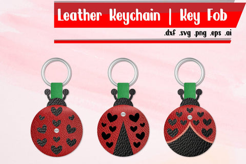 Ladybug Key Fob, Layered Key Fob, Ladybug Keychain, Folded Fobs SVG zafrans studio 