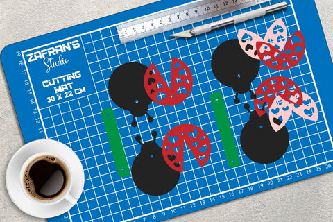 Ladybug Key Fob, Layered Key Fob, Ladybug Keychain, Folded Fobs SVG zafrans studio 