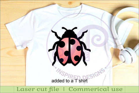Ladybug two layer laser cut outs SVG file SVG APInspireddesigns 