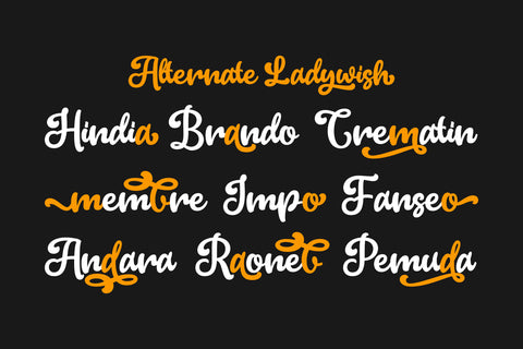 Ladywish Font ahweproject 