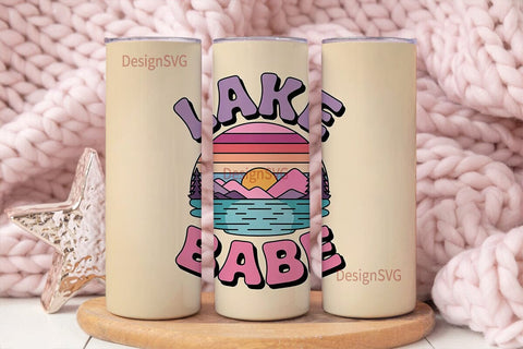 Lake Babe 20oz Tumbler Wrap Sublimation DesignSVG 