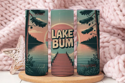 Lake Bum 20oz Tumbler Wrap Sublimation DesignSVG 