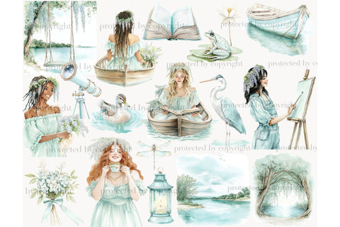 Lake Clipart | River Clip Art SVG GlamArtZhanna 