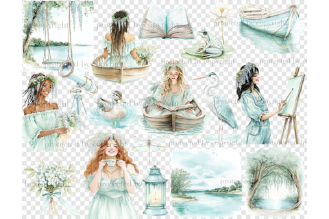 Lake Clipart | River Clip Art SVG GlamArtZhanna 