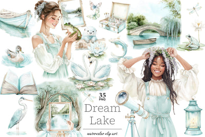 Lake Clipart | River Clip Art SVG GlamArtZhanna 