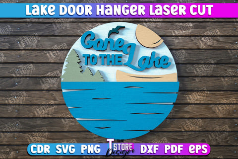 Lake Door Hanger Bundle | Door Sign | Rustic | Door Sign Template | Wall Sign | CNC File SVG The T Store Design 