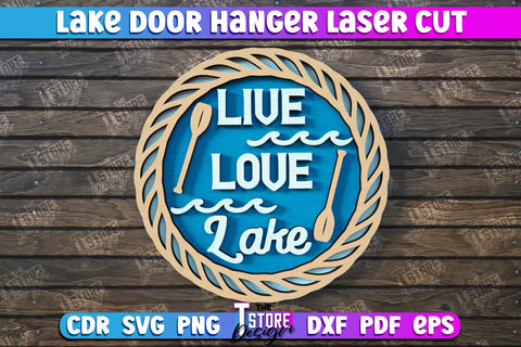 Lake Door Hanger Bundle | Door Sign | Rustic | Door Sign Template | Wall Sign | CNC File SVG The T Store Design 