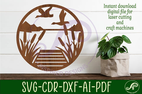 Lake front wall art sign, SVG file SVG APInspireddesigns 