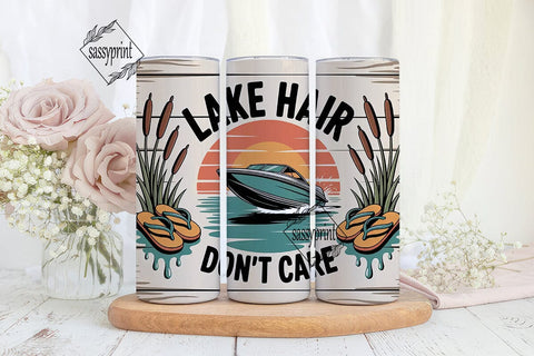 Lake Hair Don't Care 20oz Tumbler Wrap Sublimation sassyprint 