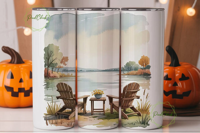 Lake Life 20oz Tumbler Wrap Sublimation PixelChick 
