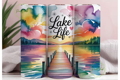Lake Life 20oz Tumbler Wrap Sublimation PixelChick 