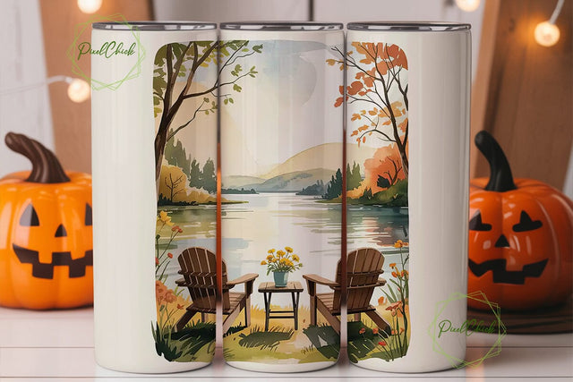 Lake Life 20oz Tumbler Wrap Sublimation PixelChick 
