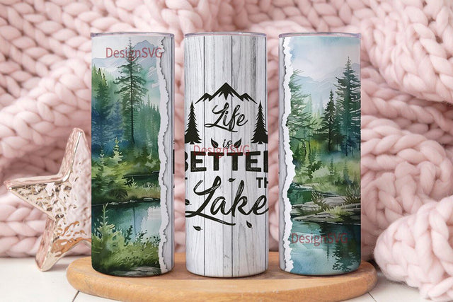 Lake Life, Life is Better at the Lake, 20 oz Skinny Tumbler, Sublimation Design, Digital Download PNG, Instant DIGITAL ONLY Tumbler png Sublimation DesignSVG 