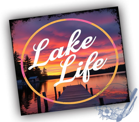 Lake Life Tumbler, Boating Design, 20oz Sublimation Wrap, Summer Drinkware, Outdoor Adventure Gift, Water Sports Decor, Fishing Tumbler, Nautical Gift Idea Sublimation ToriDesigns 