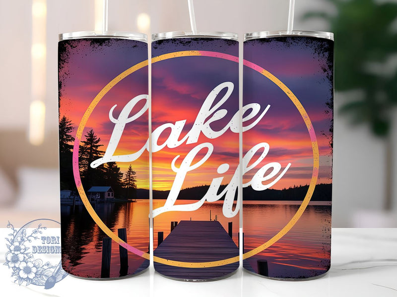 Lake Life Tumbler, Boating Design, 20oz Sublimation Wrap, Summer Drinkware, Outdoor Adventure Gift, Water Sports Decor, Fishing Tumbler, Nautical Gift Idea Sublimation ToriDesigns 