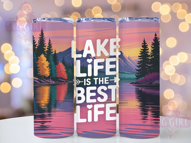 Lake Life Vibes 20oz Tumbler, Lake Life, Tumbler Wrap, Sublimation Design, 20oz Tumbler, Lake Vibes, Summer Drinkware, PNG Wrap Sublimation SvggirlplusArt 