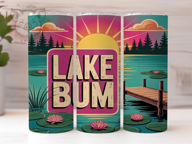 Lake Life Waterfront Tumbler Wrap, Lake Life Tumbler, 20oz Sublimation Design, Lakeside Tumbler Wrap, Cottage Living Tumbler, Waterfront Lifestyle, Digital Tumbler Art Sublimation Lara' s Designs 