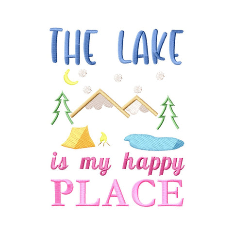 Lake Quotes Embroidery Designs Bundle - 6 Designs, Lake Embroidery Patterns, Lake Sayings Embroidery Files, Lake Vibes Embroidery Files Embroidery/Applique DESIGNS HappyDesignStudio 