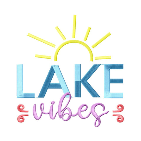 Lake Quotes Embroidery Designs Bundle - 6 Designs, Lake Embroidery Patterns, Lake Sayings Embroidery Files, Lake Vibes Embroidery Files Embroidery/Applique DESIGNS HappyDesignStudio 