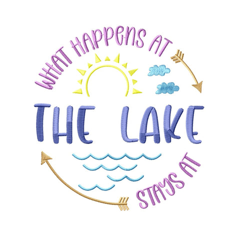 Lake Quotes Embroidery Designs Bundle - 6 Designs, Lake Embroidery Patterns, Lake Sayings Embroidery Files, Lake Vibes Embroidery Files Embroidery/Applique DESIGNS HappyDesignStudio 