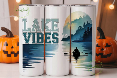 Lake Vibes 20oz Tumbler Wrap Sublimation PixelChick 
