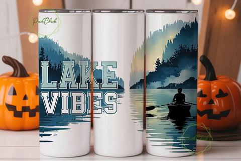 Lake Vibes 20oz Tumbler Wrap Sublimation PixelChick 