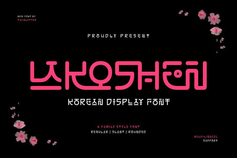 Lakoshen - Korean Style Font Font twinletter 