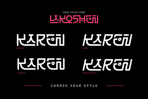 Lakoshen - Korean Style Font Font twinletter 