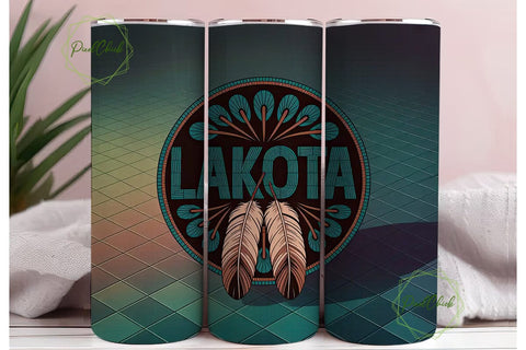 Lakota Beaded Design 20oz Tumbler Wrap Sublimation PixelChick 