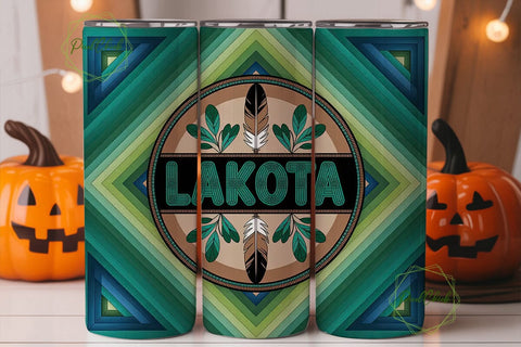 Lakota Beaded Design 20oz Tumbler Wrap Sublimation PixelChick 
